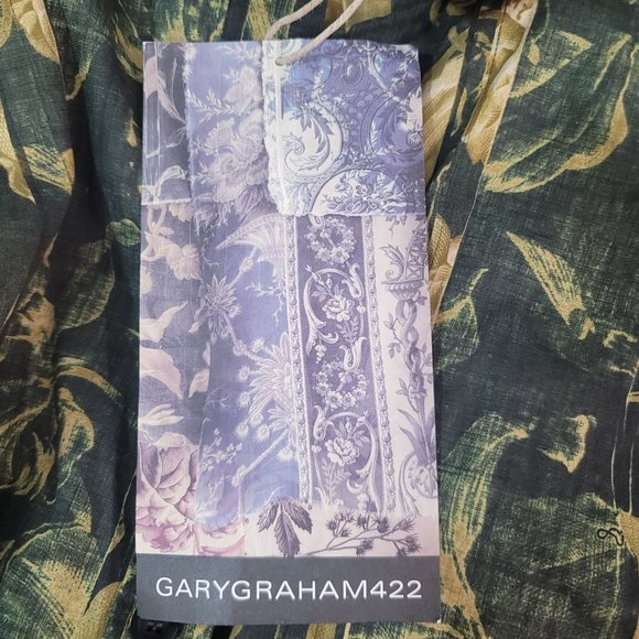 GARYGraham422 Womens Size L Army Floral Long Sleeve Dress Button Front Tie Back - Picture 12 of 12